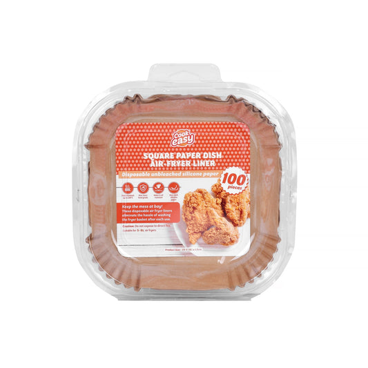 Make Cooking Effortless with Square Disposable Unbleached Silicone Paper Dish Air-Fryer Liners