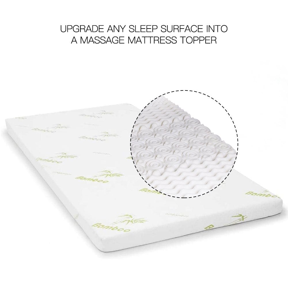 Living Today Pillows MEMORY FOAM PILLOW+8cm Memory Foam Mattress Topper with Bamboo Cover - Single Size