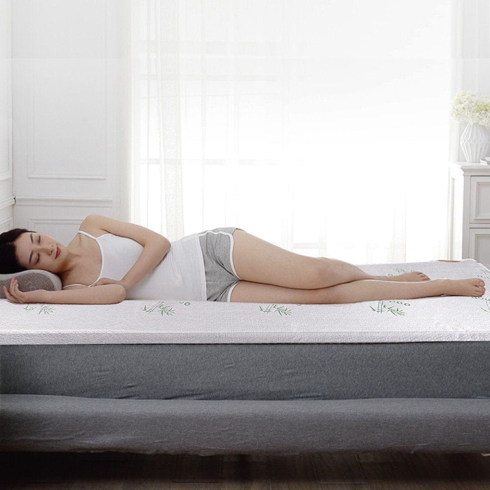 Living Today Pillows MEMORY FOAM PILLOW+8cm Memory Foam Mattress Topper with Bamboo Cover - Single Size