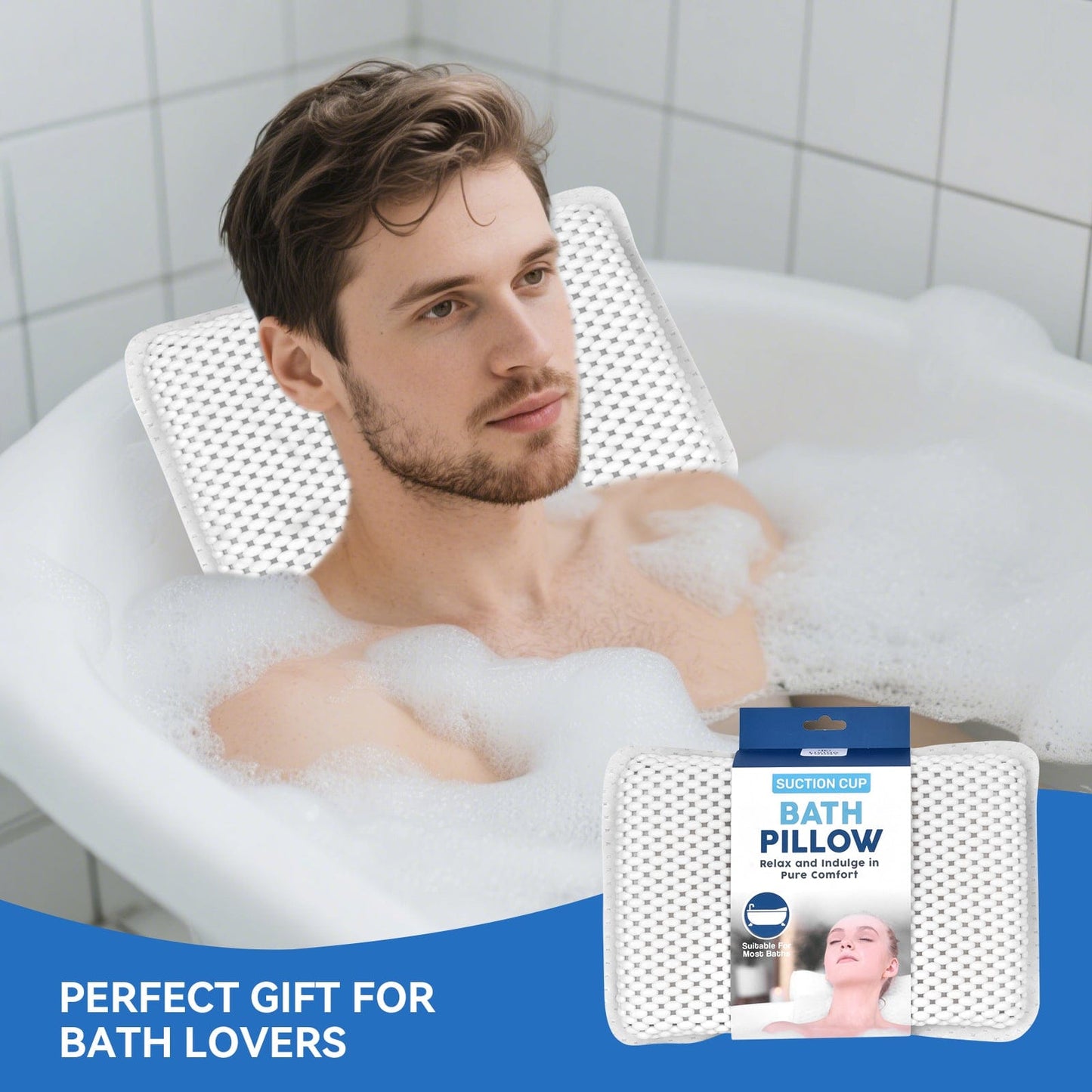 Living Today bathroom accessories Suction Cup Bath Pilllow