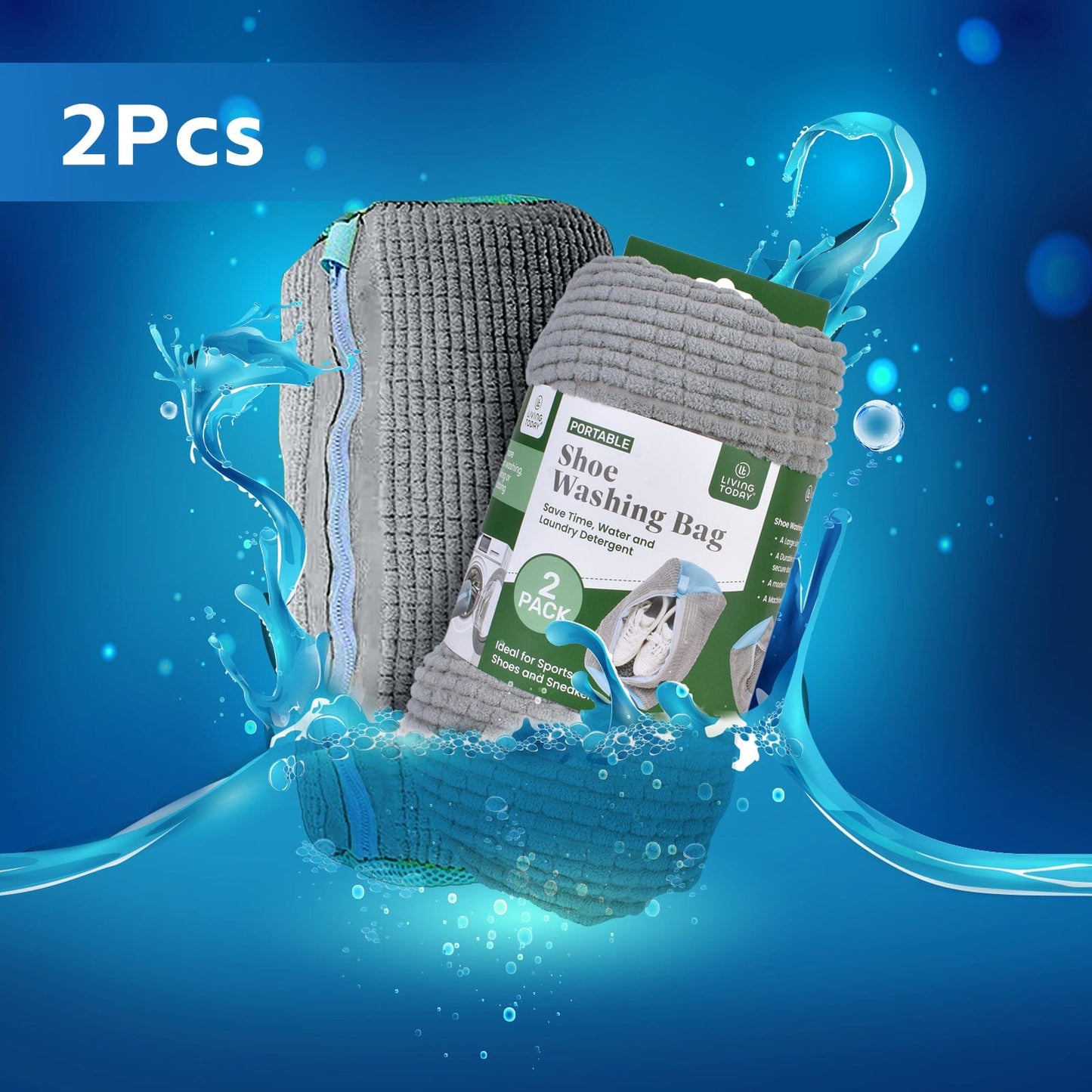 Living Today laundry bag 2Pcs Portable Shoe Washing Bag