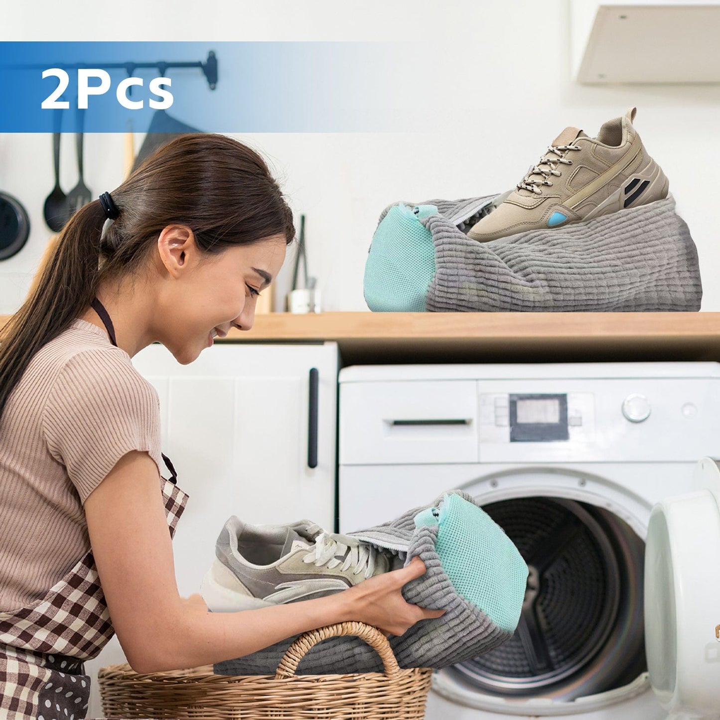Living Today laundry bag 2Pcs Portable Shoe Washing Bag