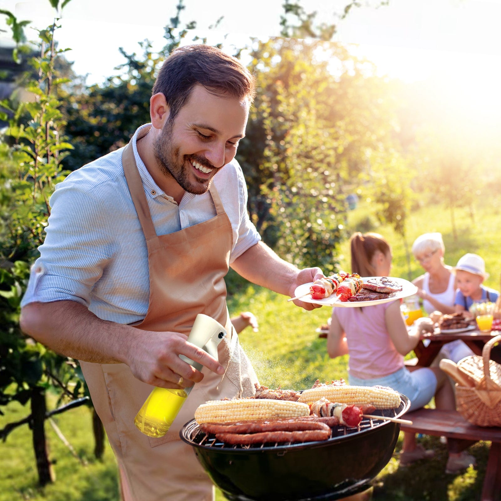 COOK EASY Oil Sprayer 2 Pcs 200ml Refillable Oil Spray Bottles