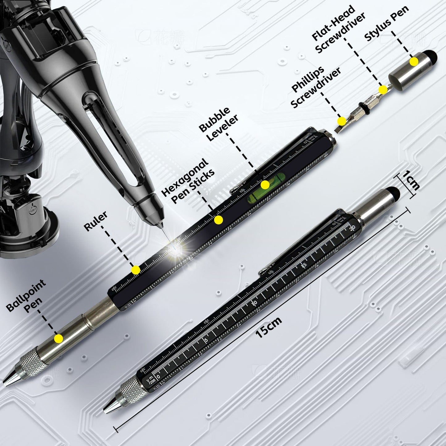 Livingtoday tools 6 in 1 Multi Tool Trade Pen