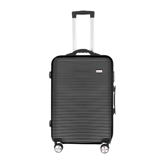 Flightmode 24" Digital Weighing Scale and USB Charging Port Lightweight Luggage Suitcase Silver Black