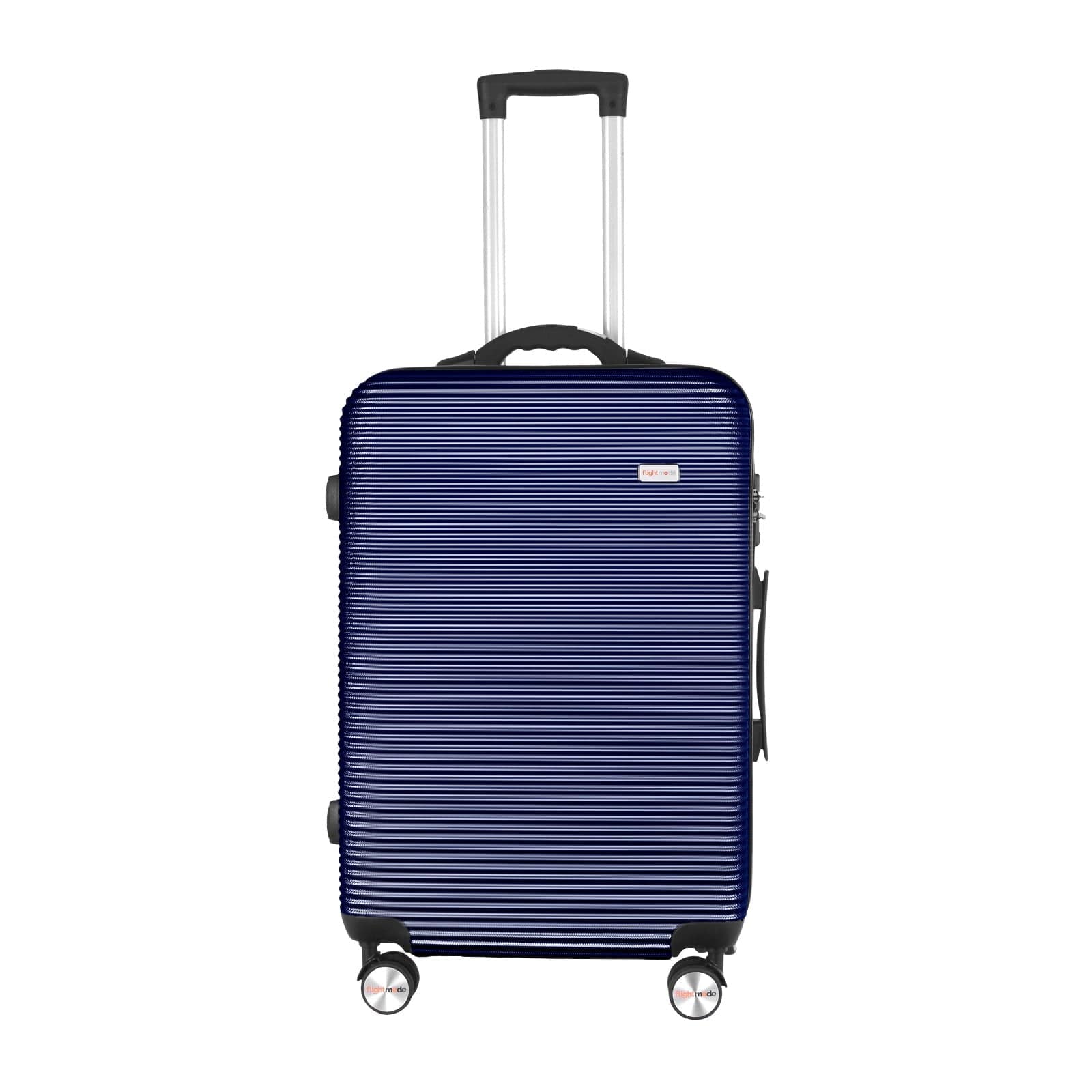 Flightmode 24" Digital Weighing Scale and USB Charging Port Lightweight Luggage Suitcase Silver Blue
