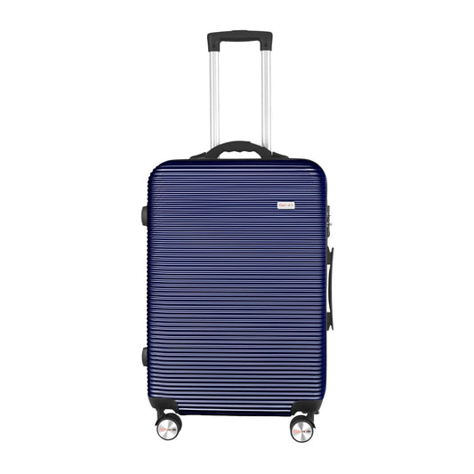 Flightmode 24" Digital Weighing Scale and USB Charging Port Lightweight Luggage Suitcase Silver Blue