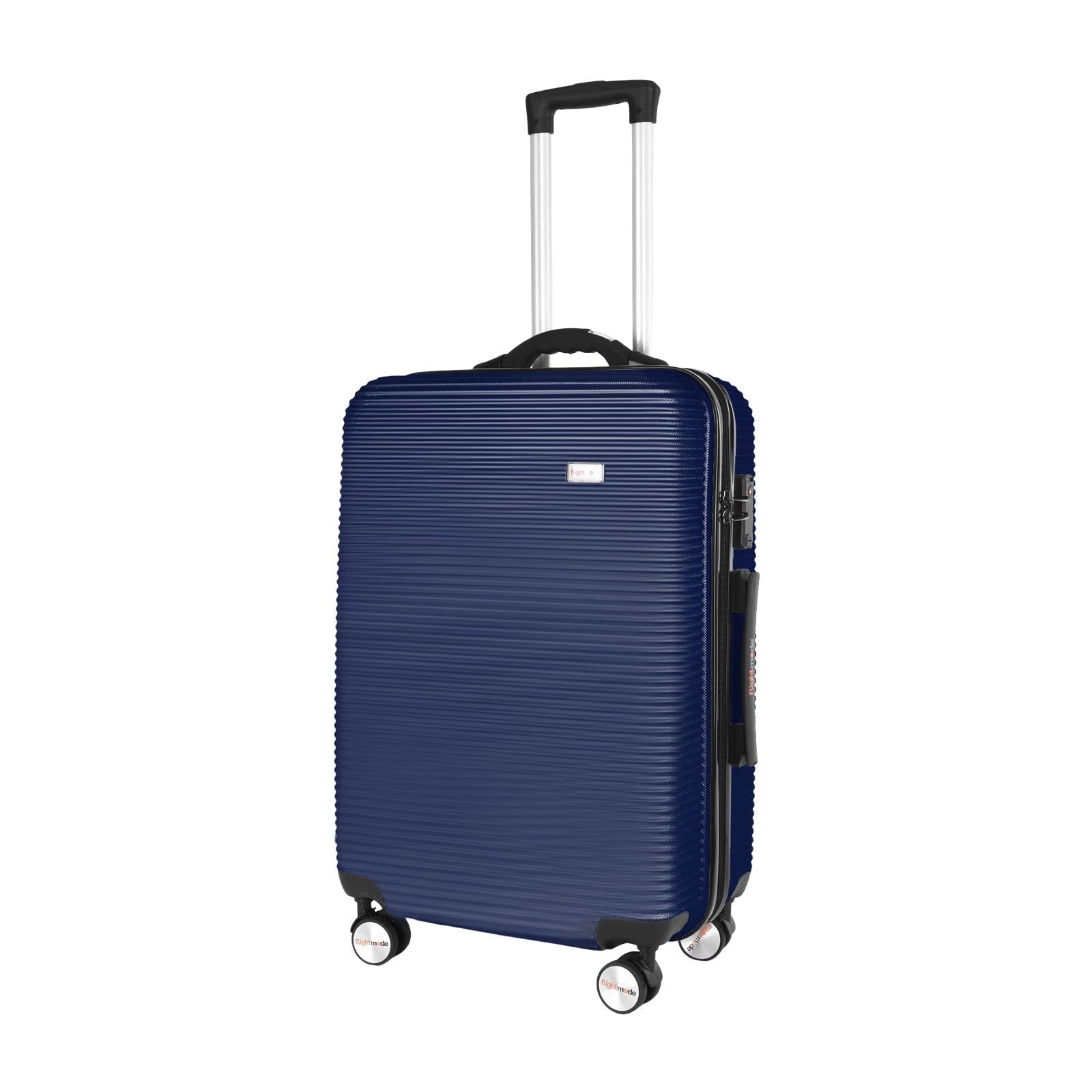 Flightmode 24" Digital Weighing Scale and USB Charging Port Lightweight Luggage Suitcase Silver Blue