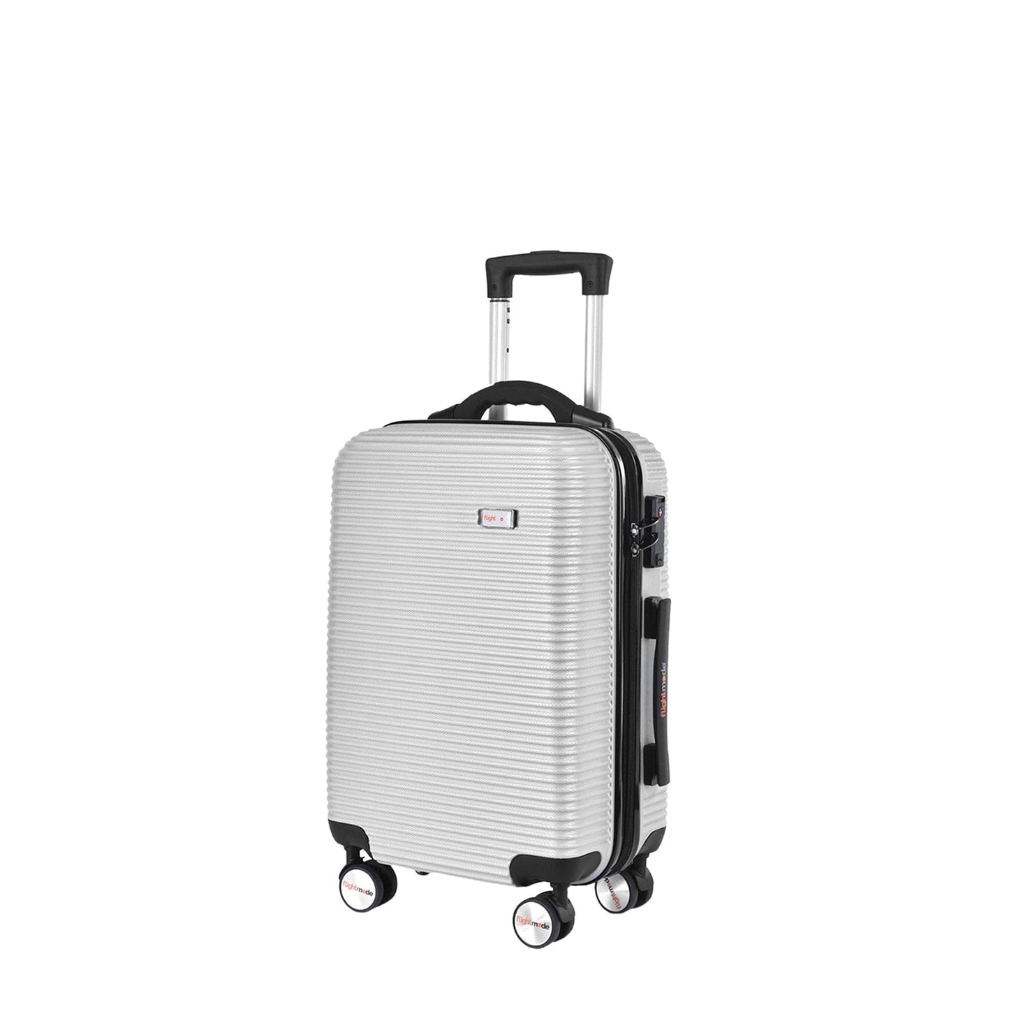 Flightmode 20" Digital Weighing Scale and USB Charging Port Lightweight Carry-on Luggage Suitcase Silver