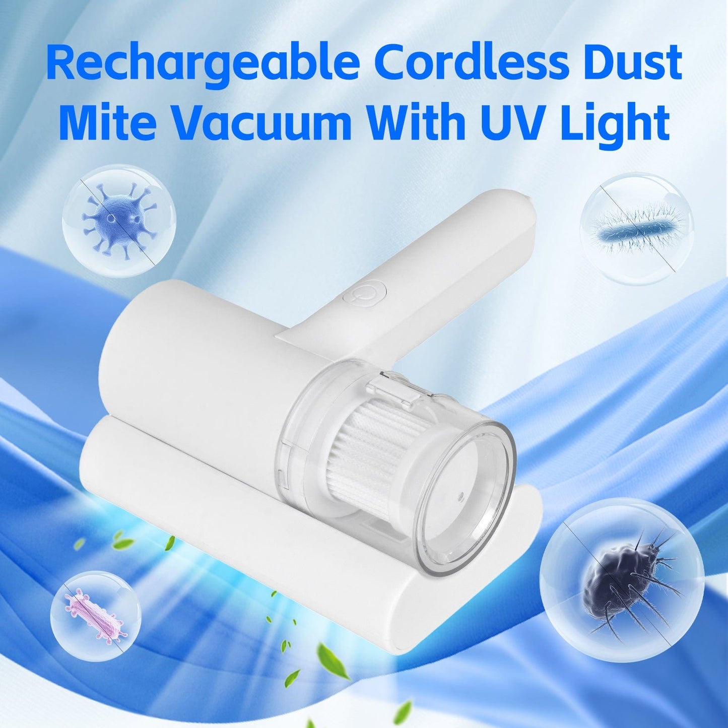 Living Today UV-C Ultraviolet Light Cordless Dust Mite Vacuum