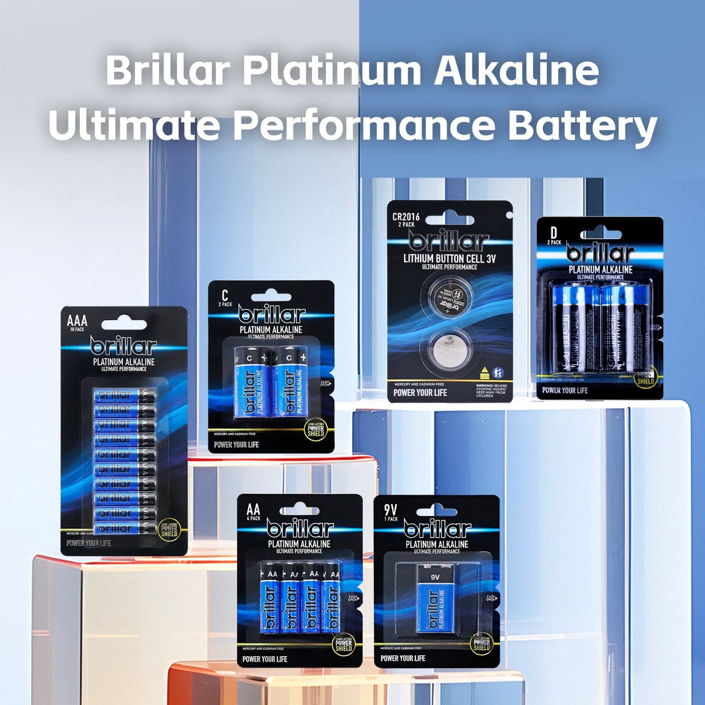 Brillar General Purpose Batteries 24 Pcs of AAA Platinum Alkaline Batteries