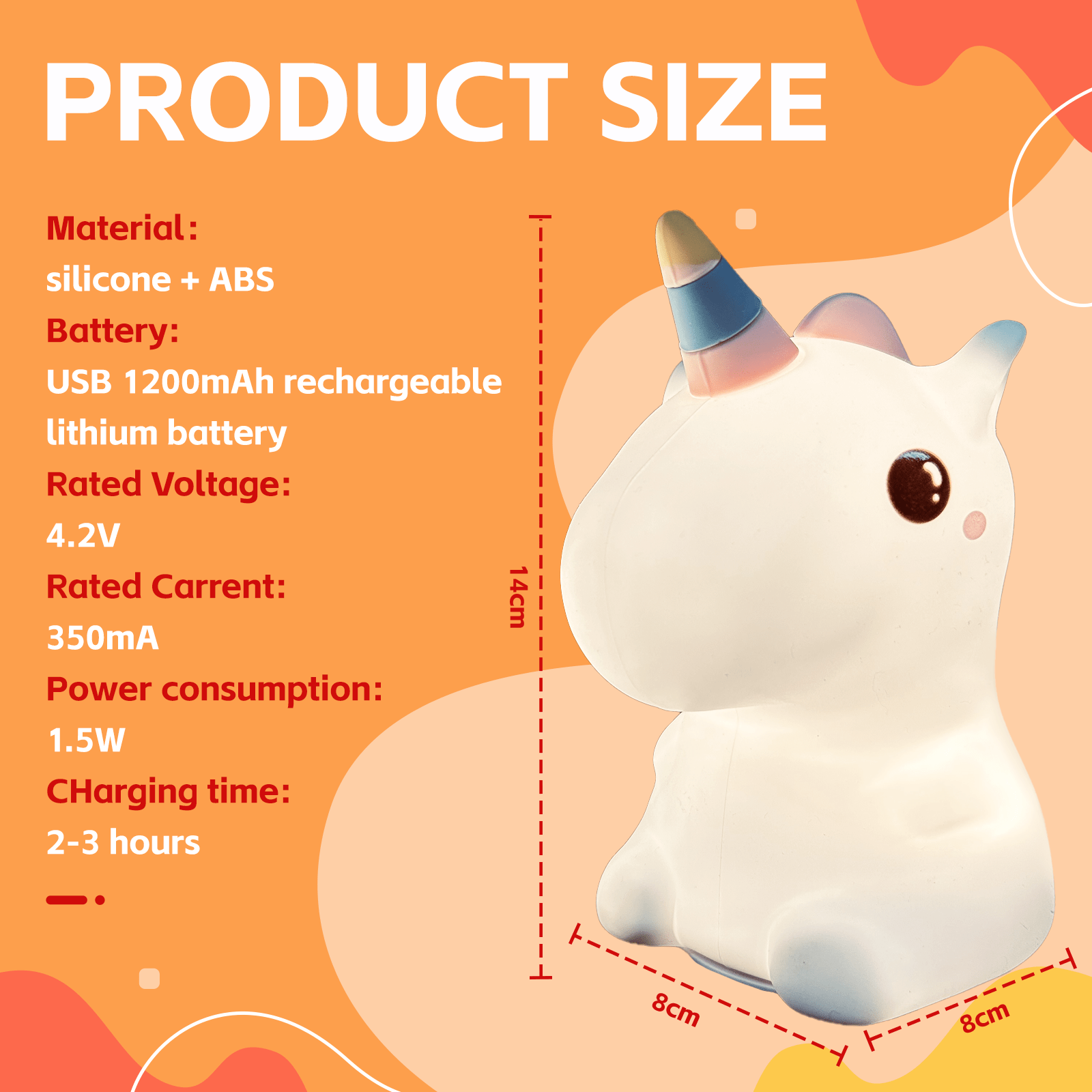 Brillar Squishy Uniconrn Night Light