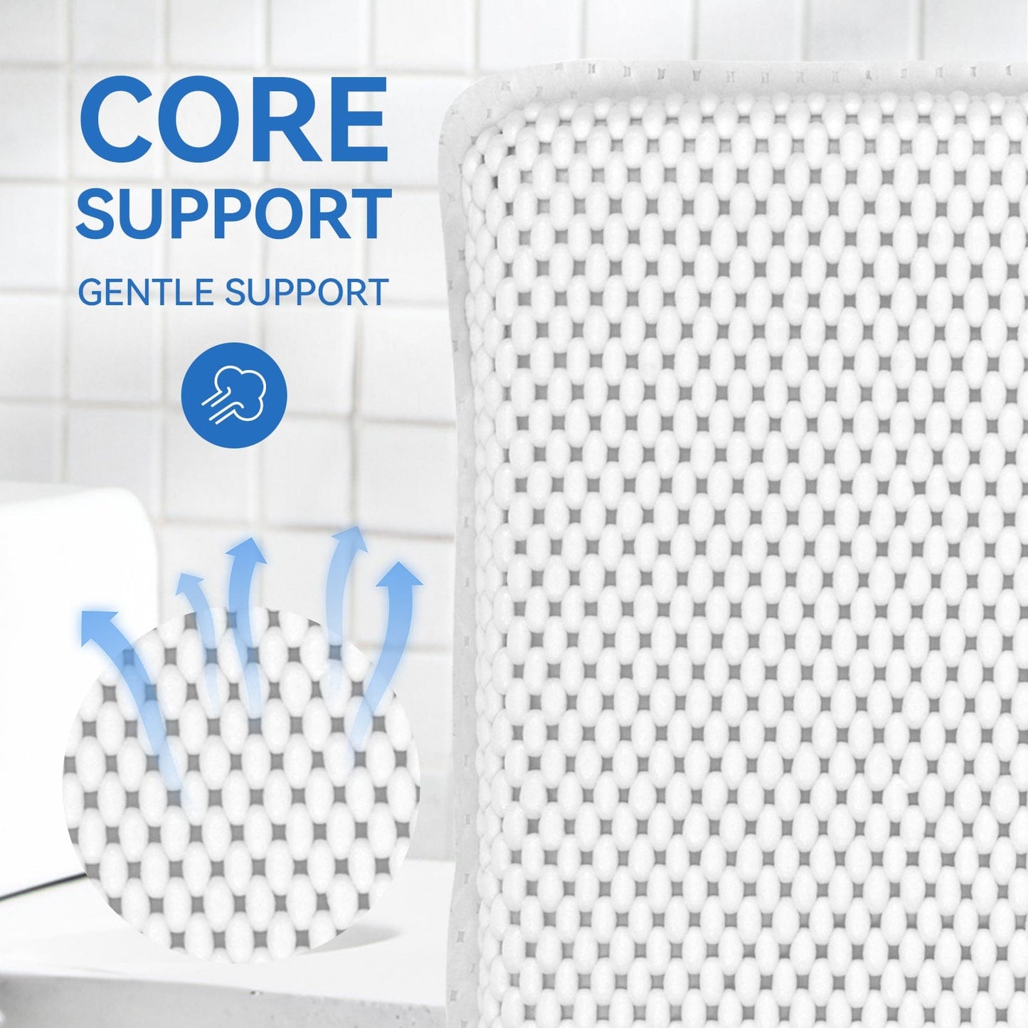 Living Today bathroom accessories Suction Cup Bath Pilllow