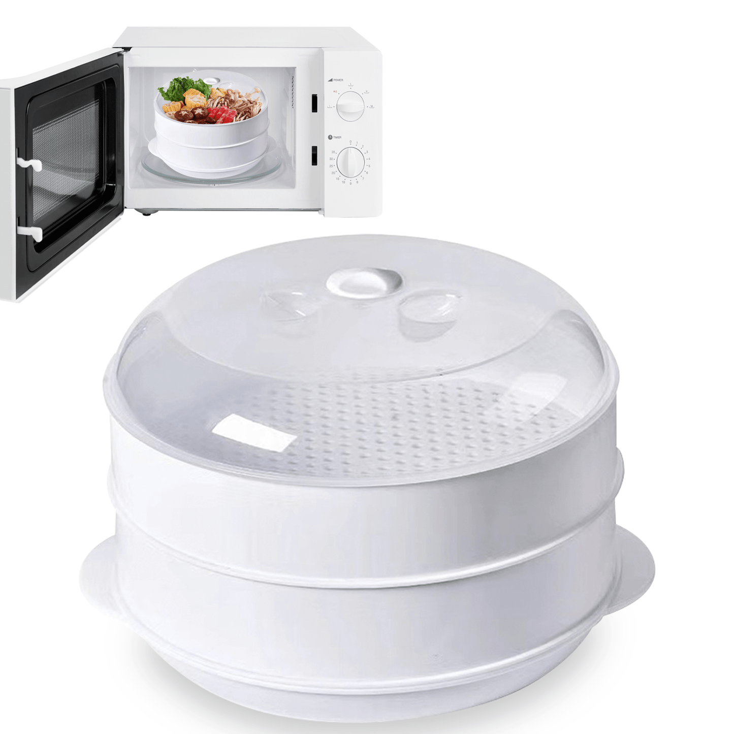 Living Today Homewares 2 Tier Microwave Steamer