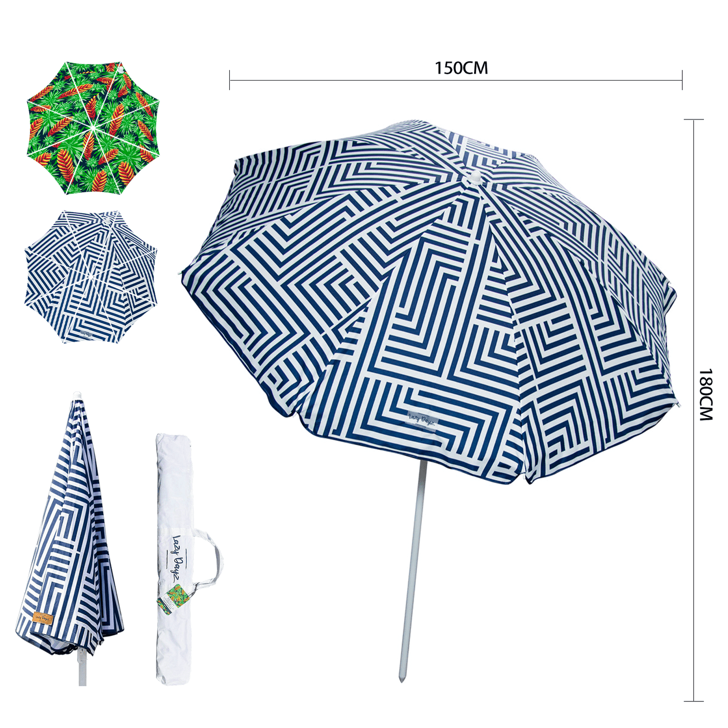 Lazy Dayz Beach Accessories Lazy Dayz Beach Umbrella - Makena