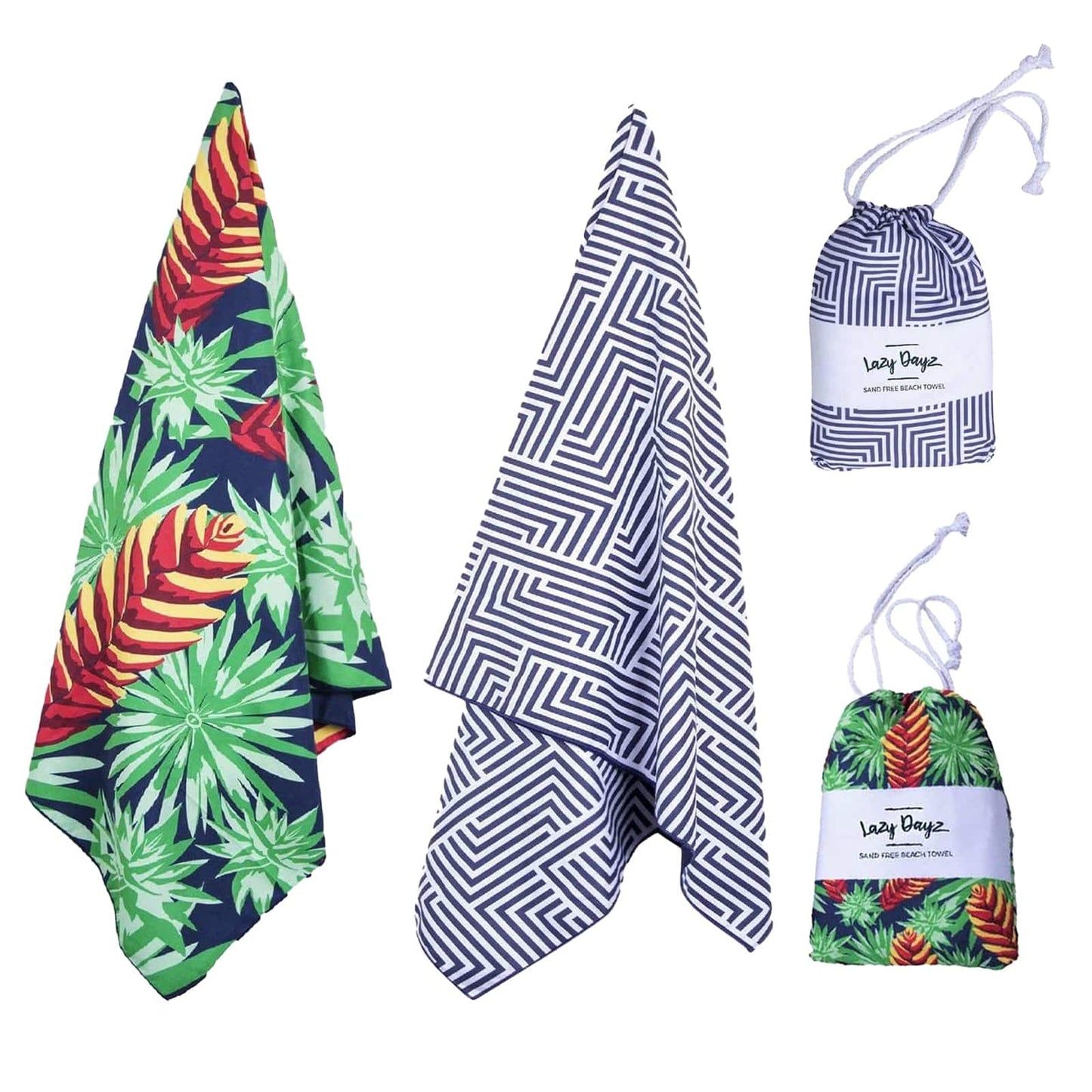 Lazy Dayz Beach and Summer Lazy Dayz Quick Drying Sand Free Beach Towel - Makena
