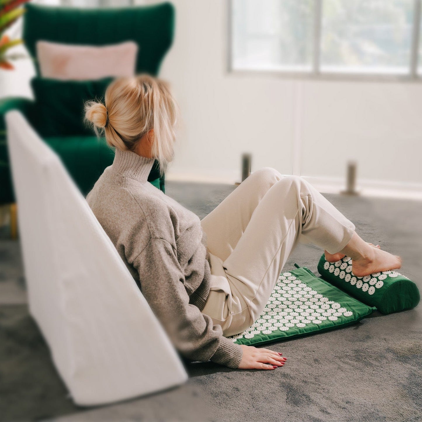 Fandcy Acupressure Mat and Pillow Acupressure Mat and Pillow Set with Bag
