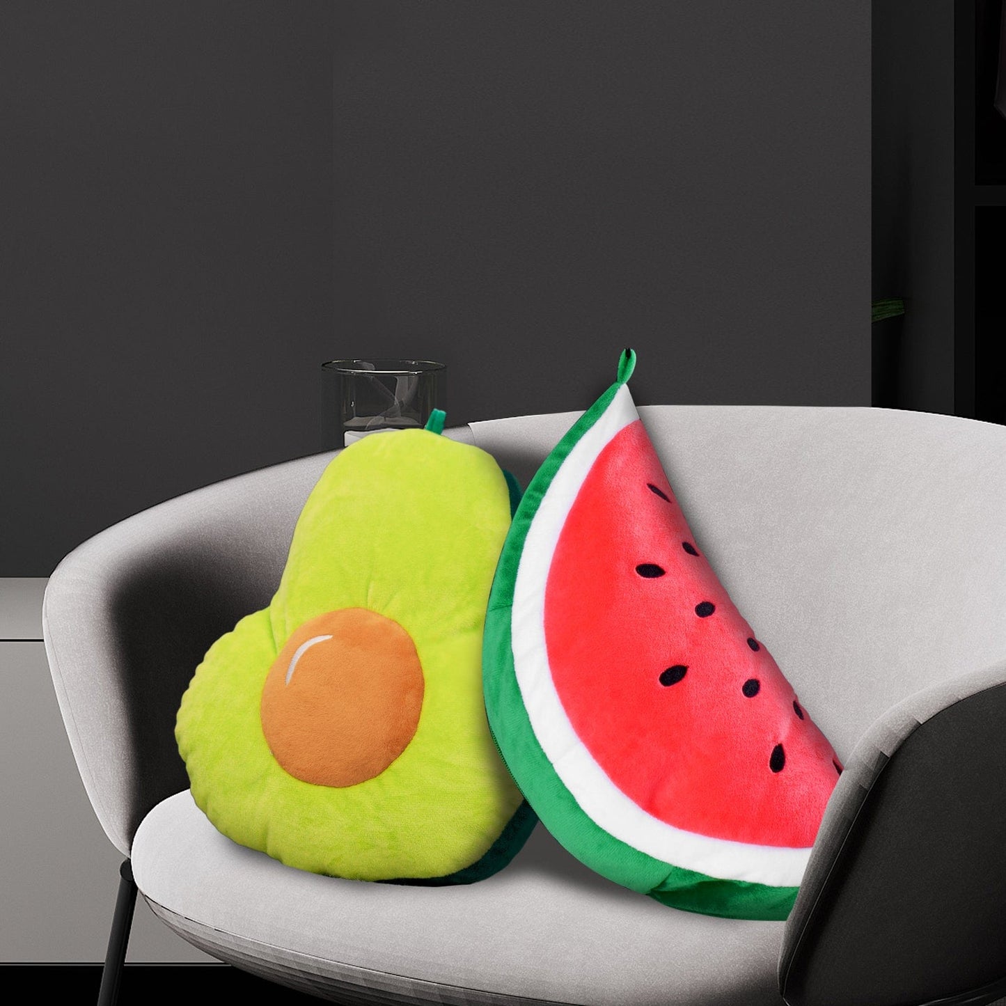 Lazy Dayz Two-Way Reversible Microfibre Travel Pillow-Watermelon