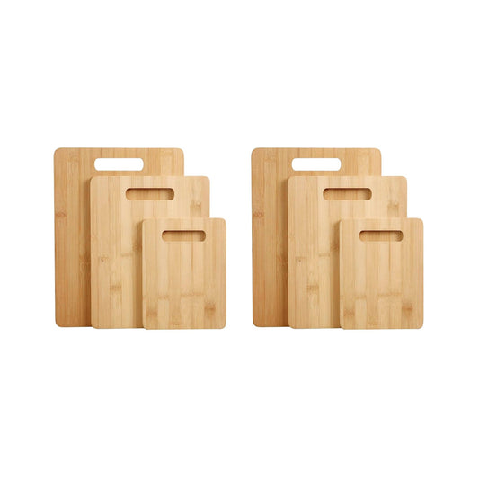 Living Today Kitchen 6 Pcs Bamboo Cheese Cutting & Serving Chopping Board Set