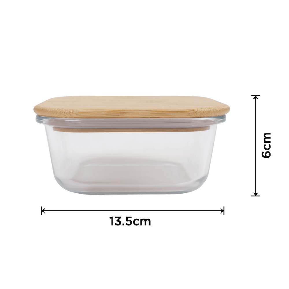 Clevinger Lunch Box 4 Pcs Bamboo Food Container - Medium