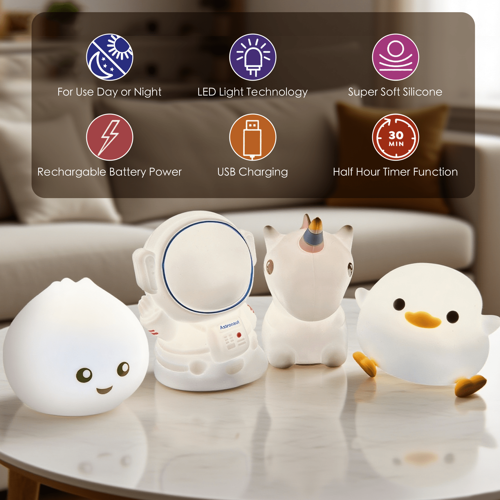 Brillar Squishy Astronaut Night Light