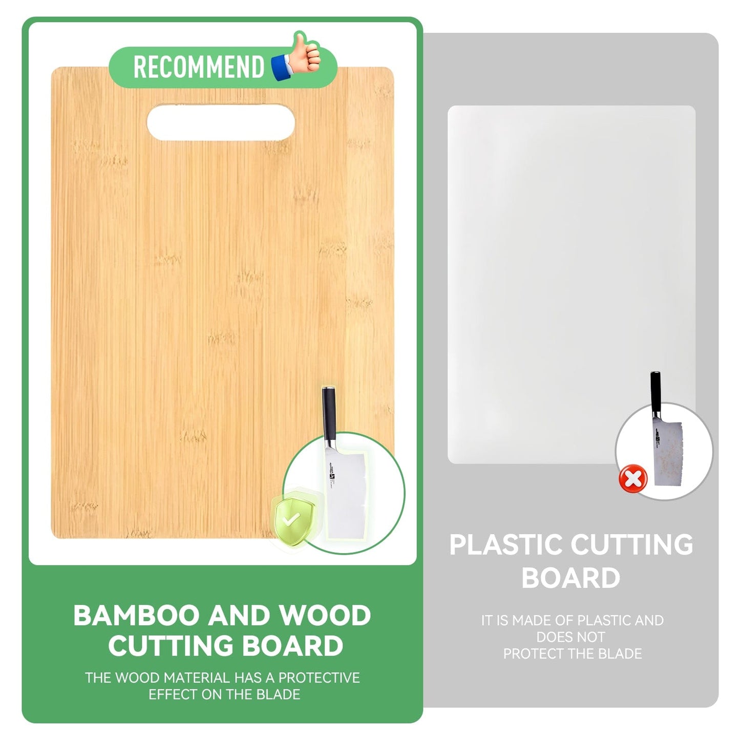 Living Today Kitchen 3 Pcs Bamboo Cheese Cutting & Serving Chopping Board Set