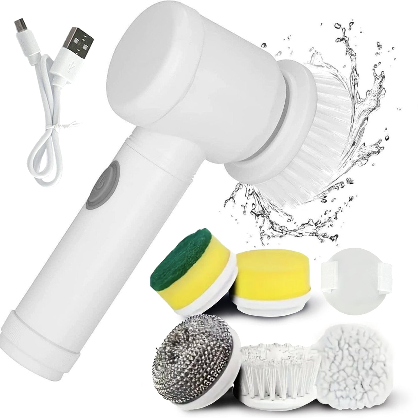 Livingtoday Scrub Brushes 5-IN-1 ELECTRIC CLEANING BRUSH