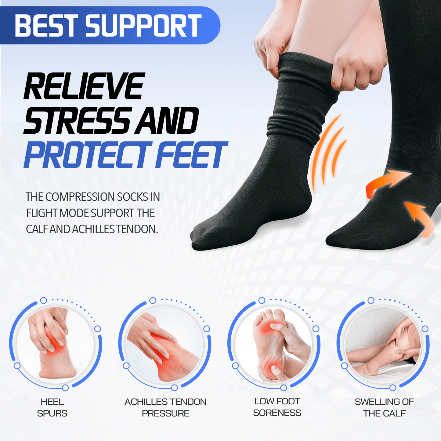 Living Today 2 pairs of Miracle Compression Socks - Large/XL