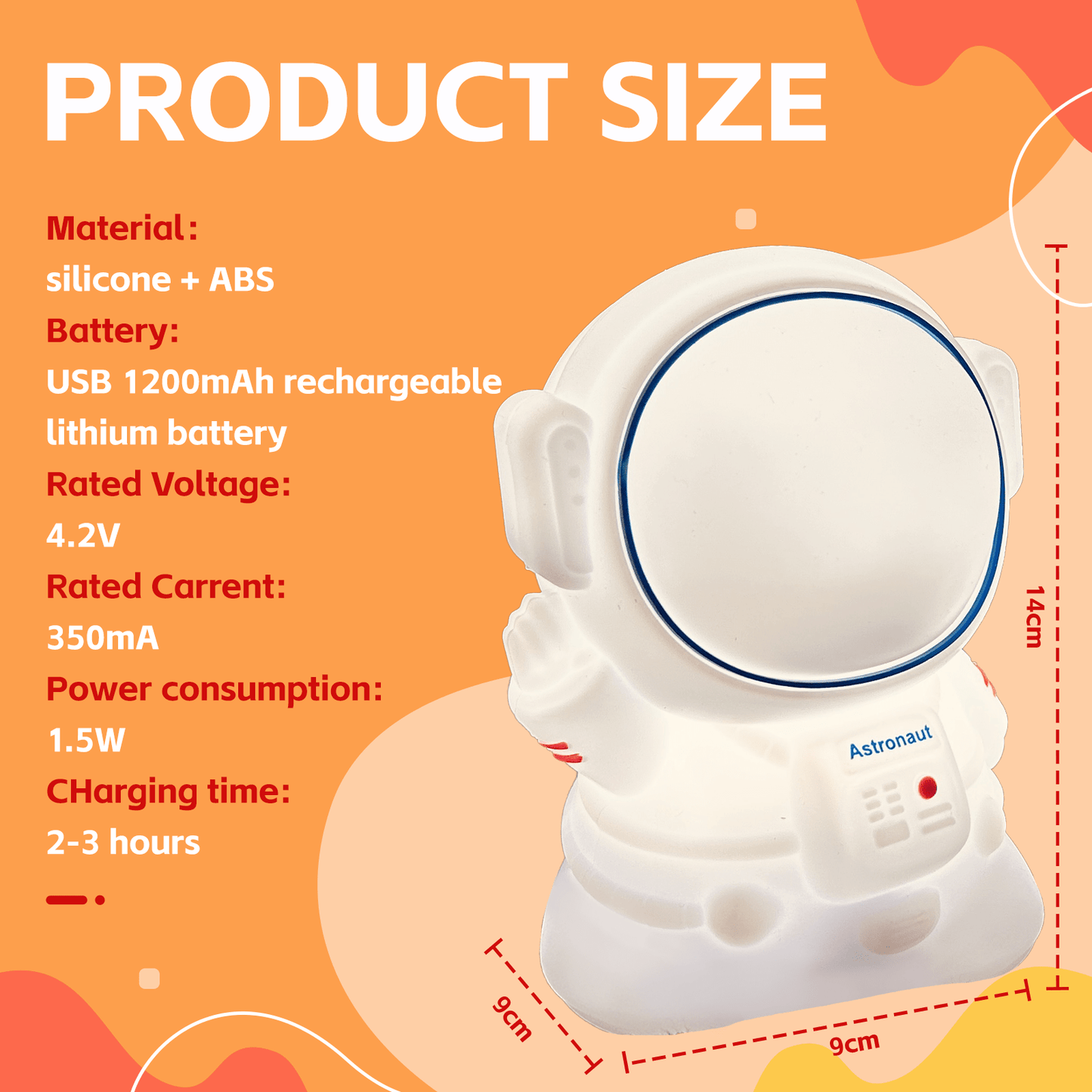 Brillar Squishy Astronaut Night Light