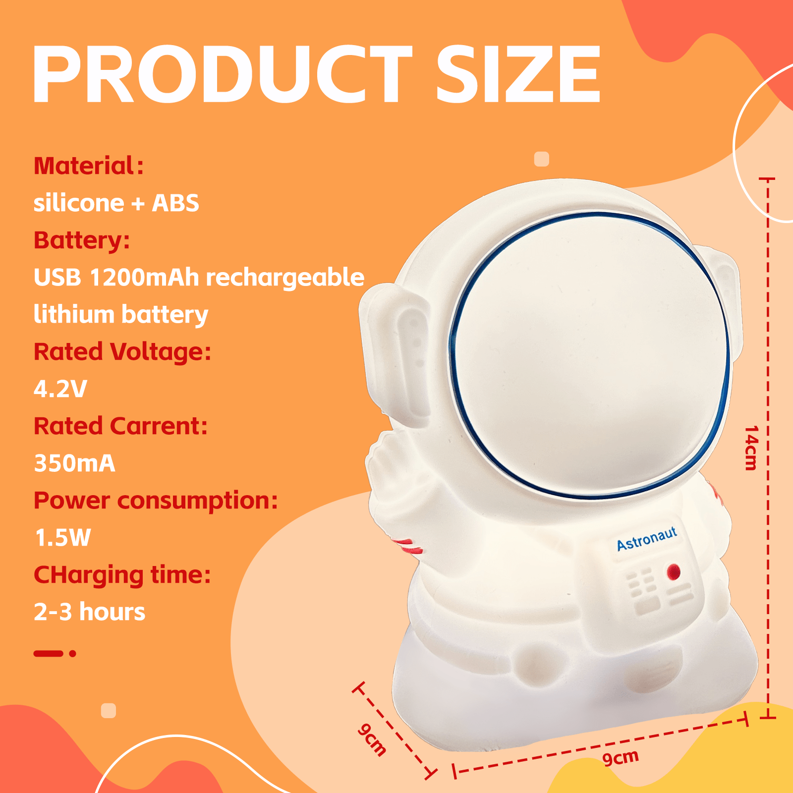 Brillar Squishy Astronaut Night Light