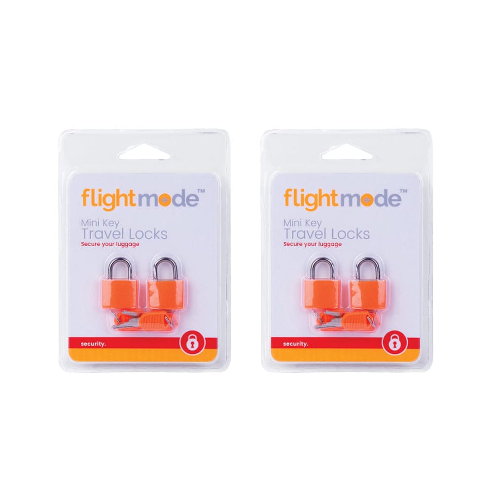 Flightmode 4 Pcs Mini Key Travel Set Padlock Assorted Colors