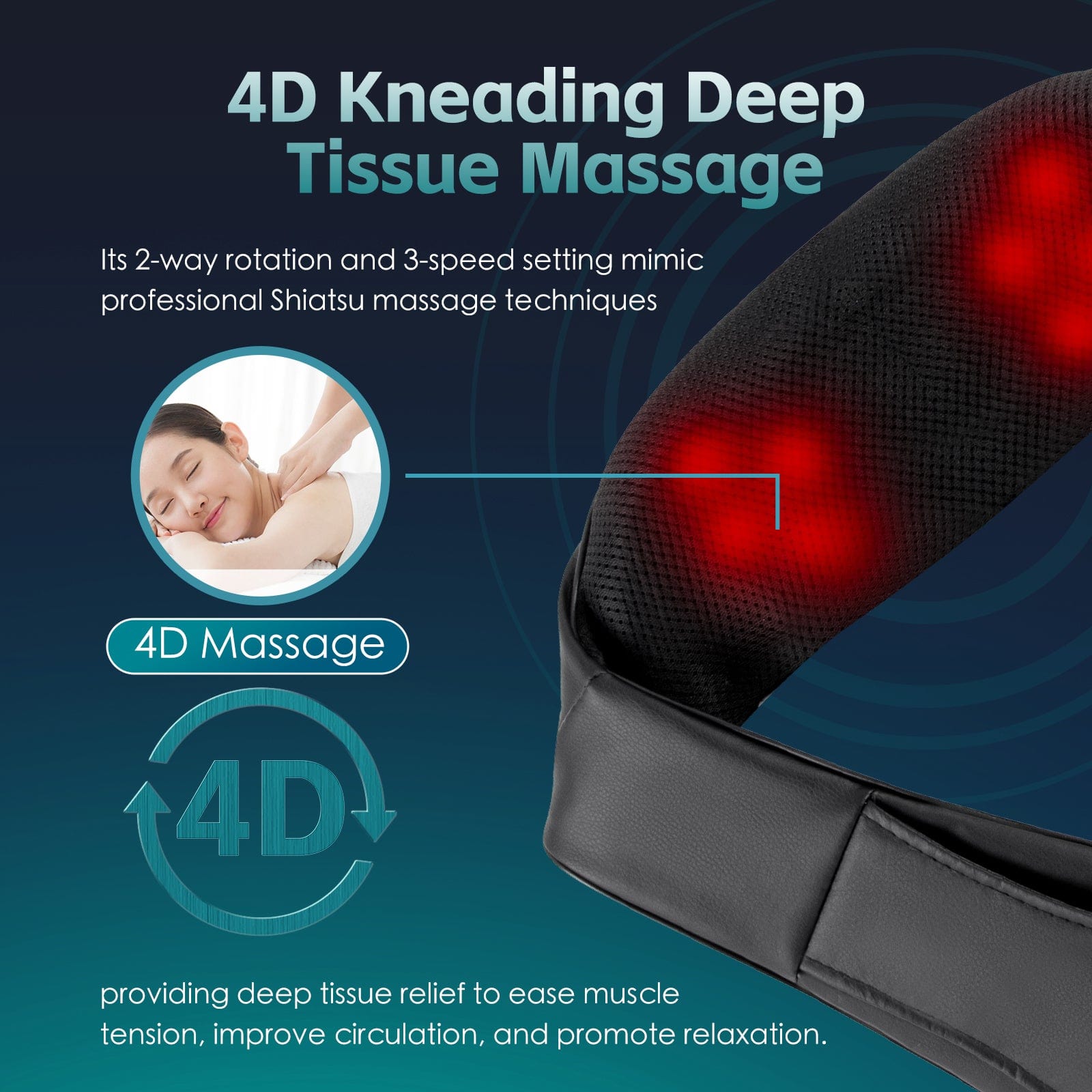 Remology personal care Heated Shiatsu Neck and Shoulder Massager