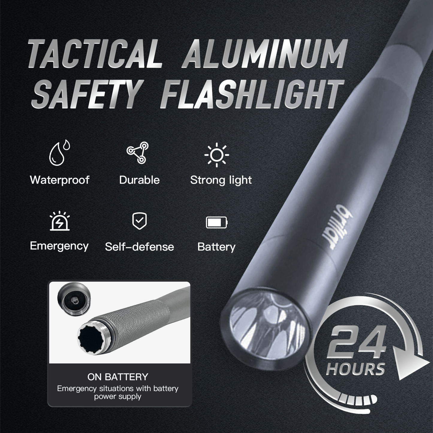 Brillar Flashlights Brillar Aluminium Torch - Gunmetal