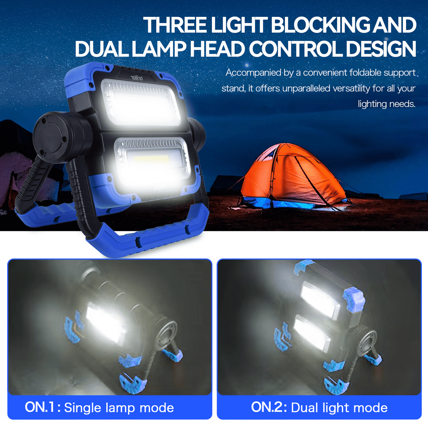 Brillar spotlight torch Brillar 600 Lumen Versatile 360¬âˆ?Rotating COB LED Work Lamp