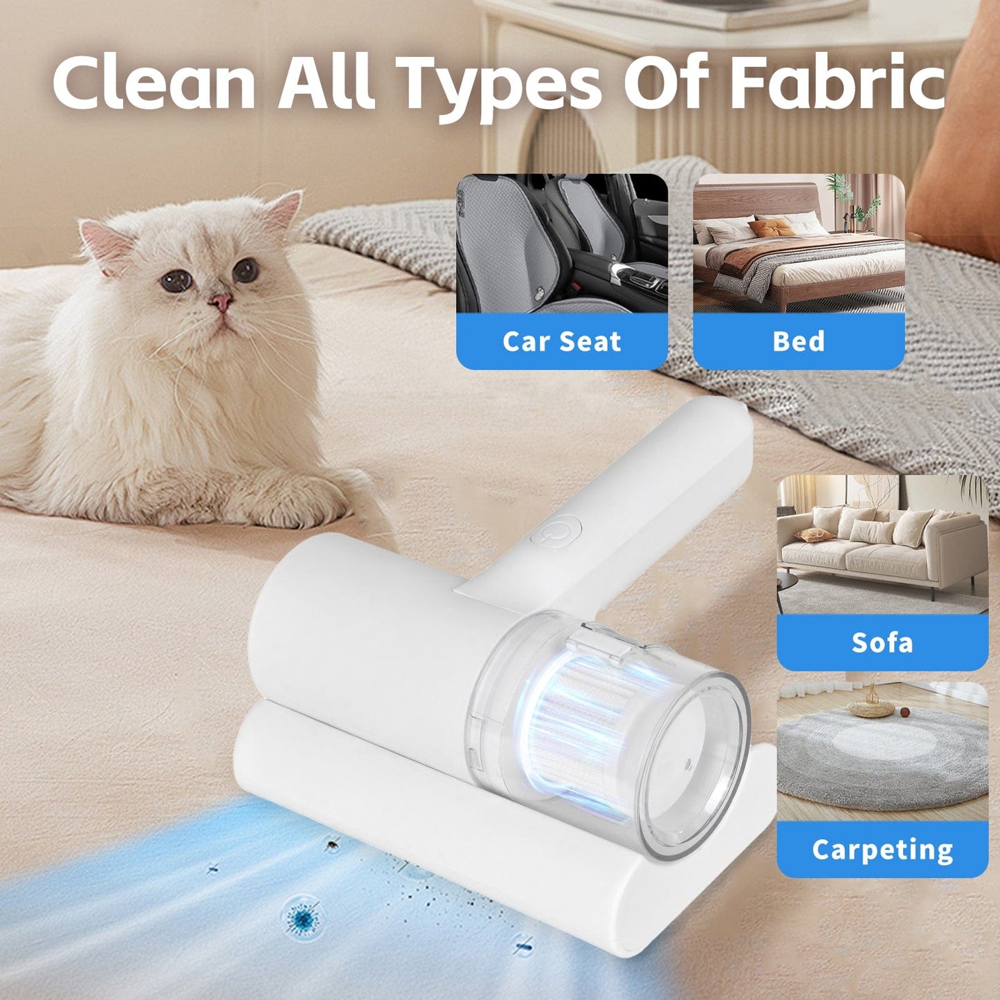 Living Today UV-C Ultraviolet Light Cordless Dust Mite Vacuum