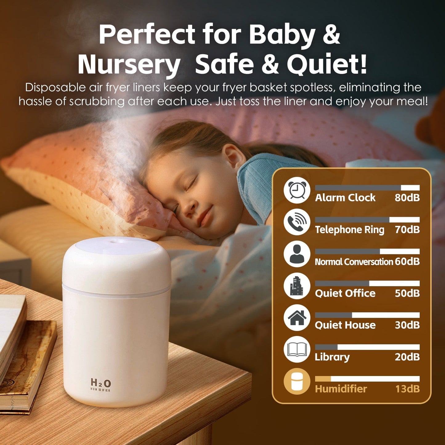 Living Today Humidifiers Living Today Mini LED Ultrasonic Humidifier 300ML