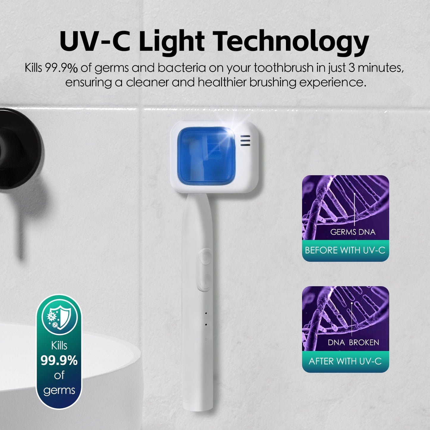 Remology personal care Remology Rechargeable UV Toothbrush Sterilizer