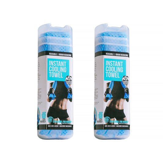 Living Today Beach and Summer 2 Pcs Washable Reusable Ice Cooling Towel Outdoor Sport Jogging Cycling Gym Cloth