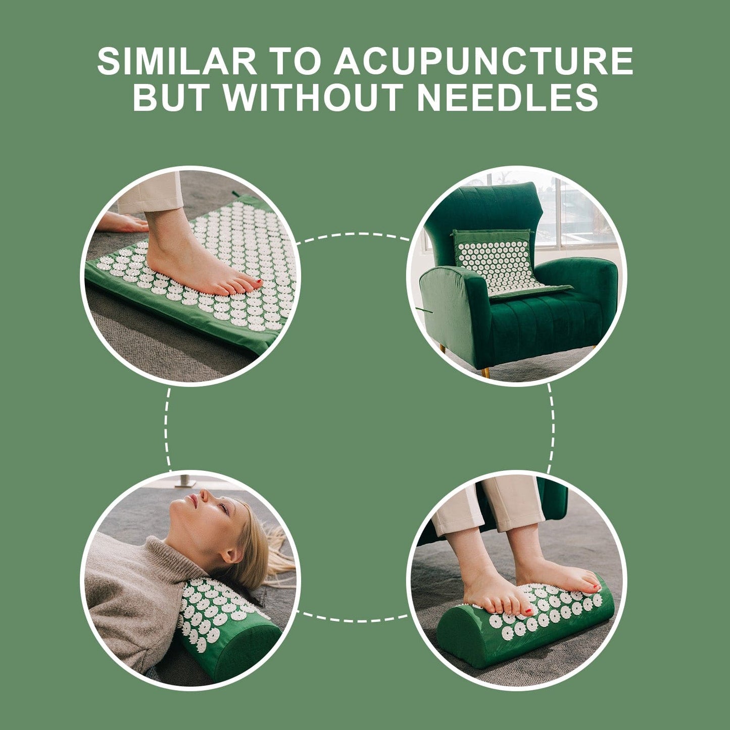 Fandcy Acupressure Mat and Pillow Acupressure Mat and Pillow Set with Bag
