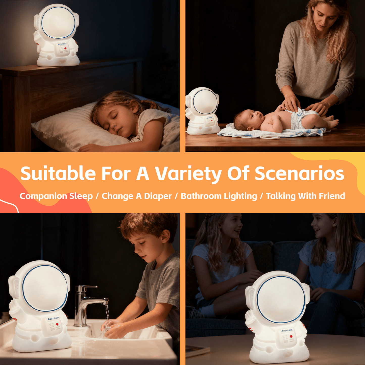Brillar Squishy Astronaut Night Light