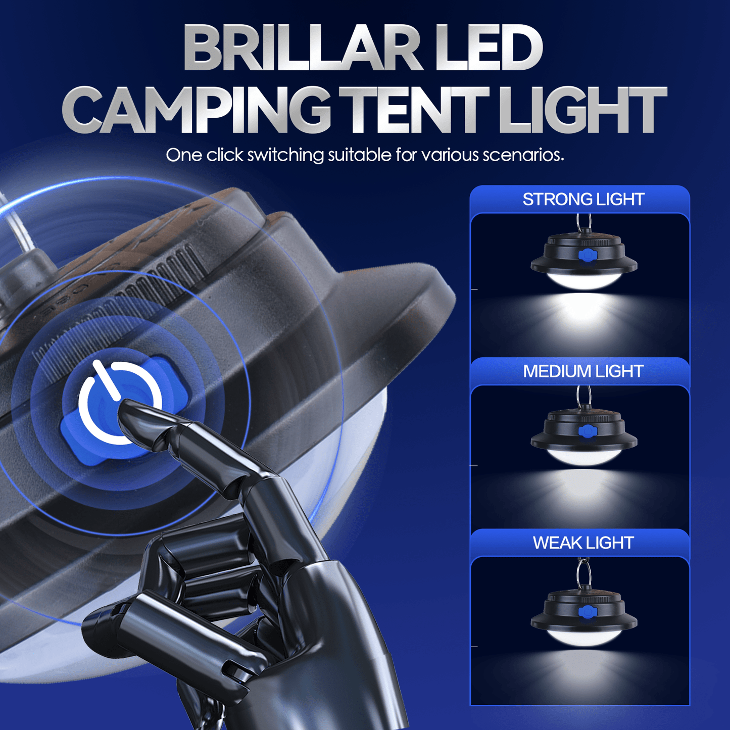 Brillar spotlight torch Brillar 150 Lumen LED Camping Tent Light