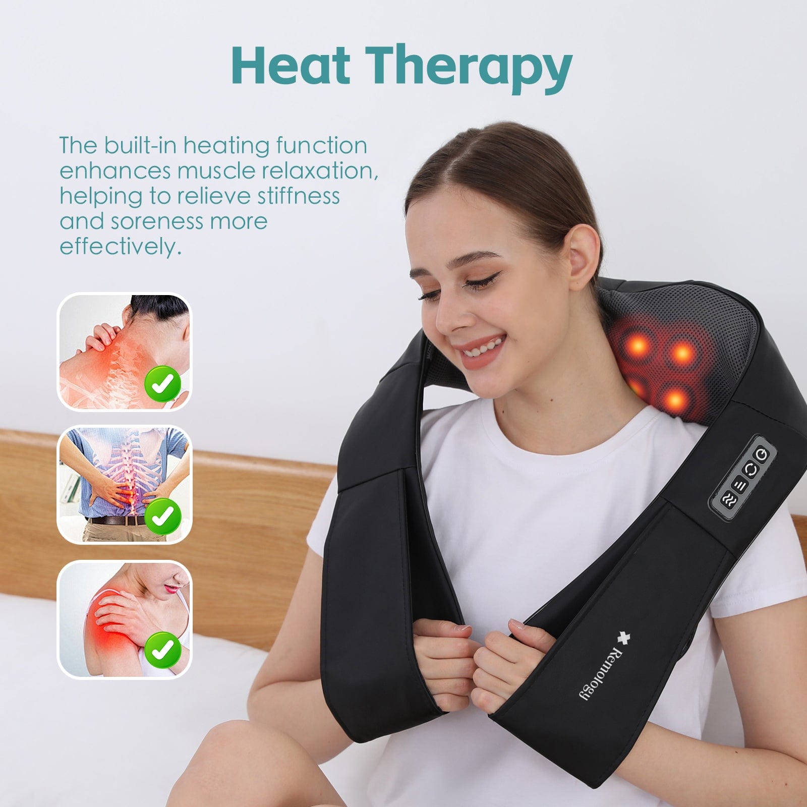 Remology personal care Heated Shiatsu Neck and Shoulder Massager