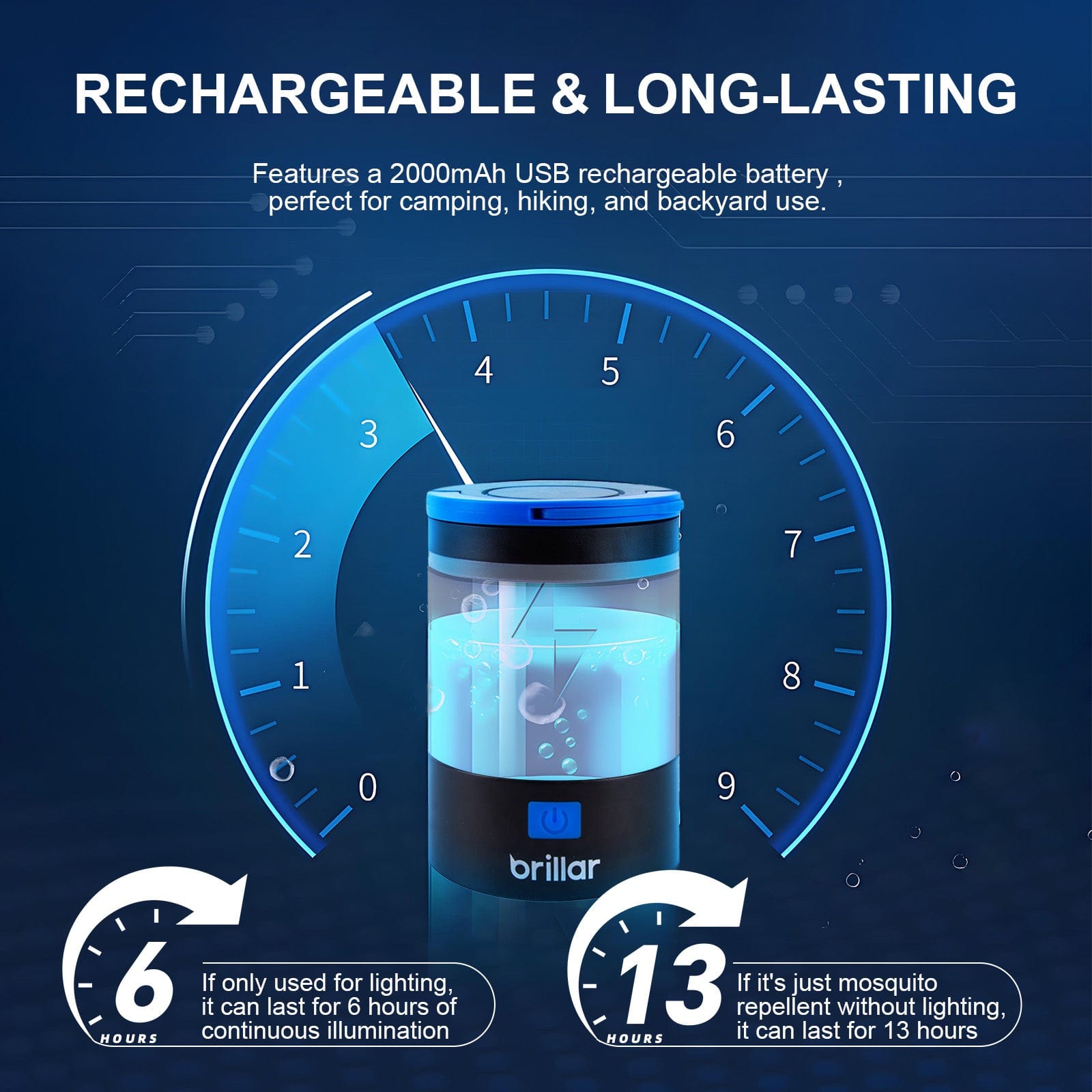 Brillar bug zapper lantern Brillar 3 in 1 Rechargeable Camping Bug Zapper Insect Killer Lantern