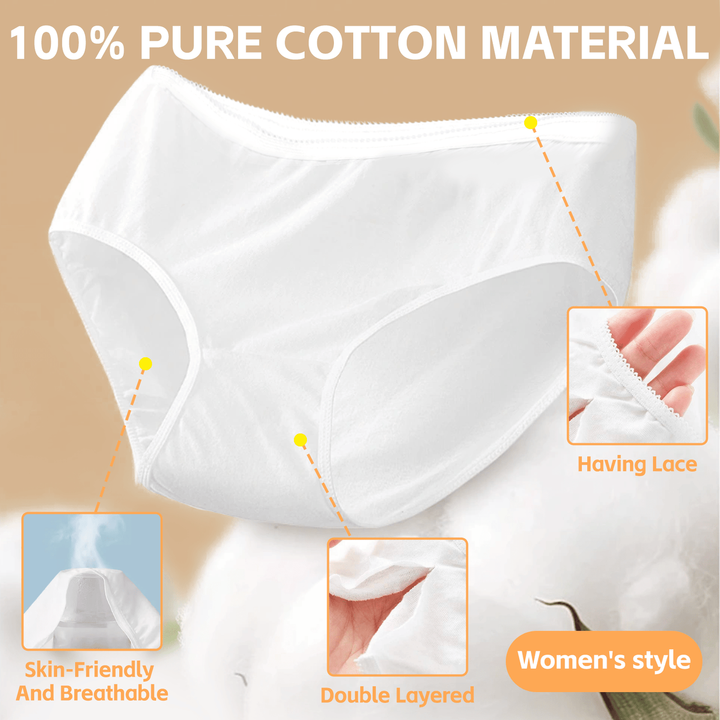 Flightmode 5 Pcs Women's Disposable Underware -L/XL