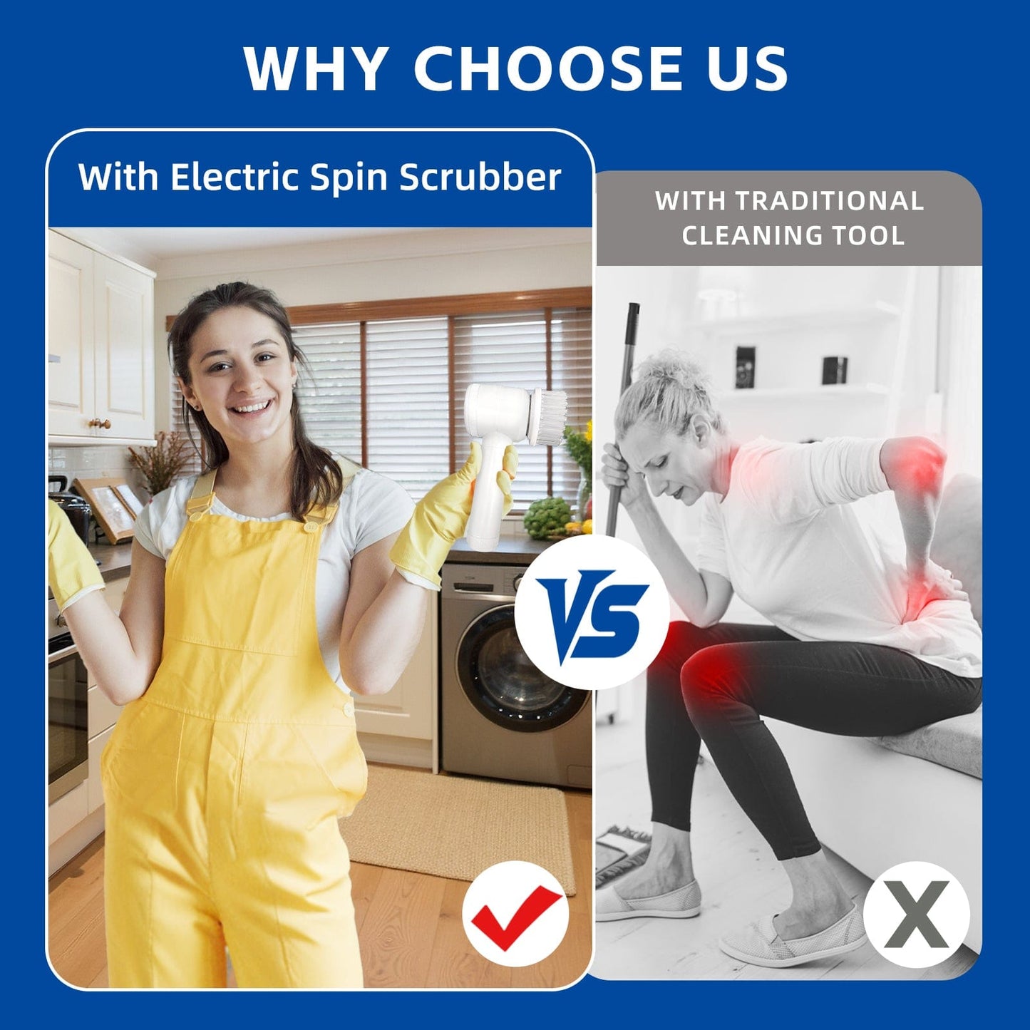 Livingtoday Scrub Brushes 5-IN-1 ELECTRIC CLEANING BRUSH