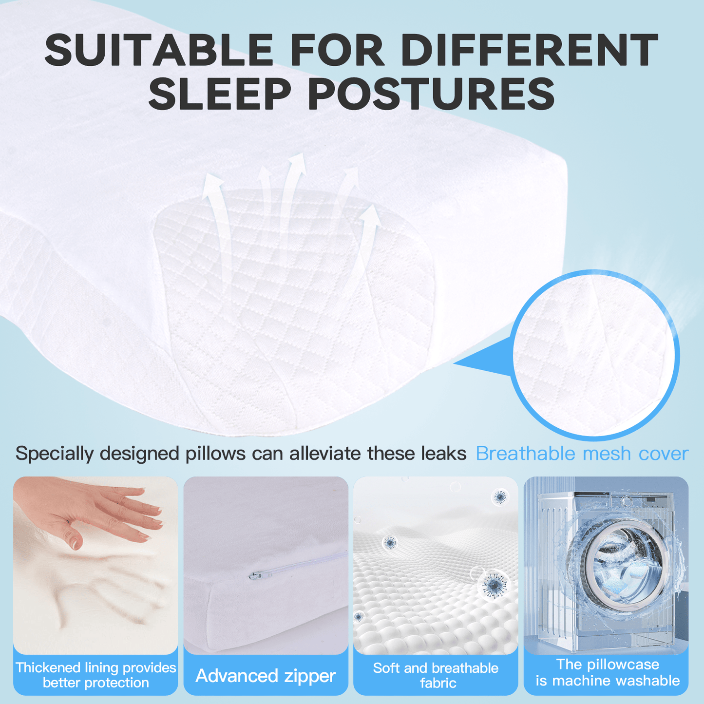 Living Today Pillows MEMORY FOAM PILLOW+8cm Memory Foam Mattress Topper with Bamboo Cover - Single Size
