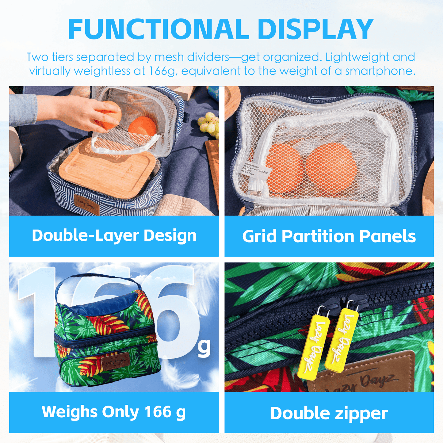 Lazy Dayz Picnic Lazy Dayz Insulated Deluxe Lunch Cooler - Makena