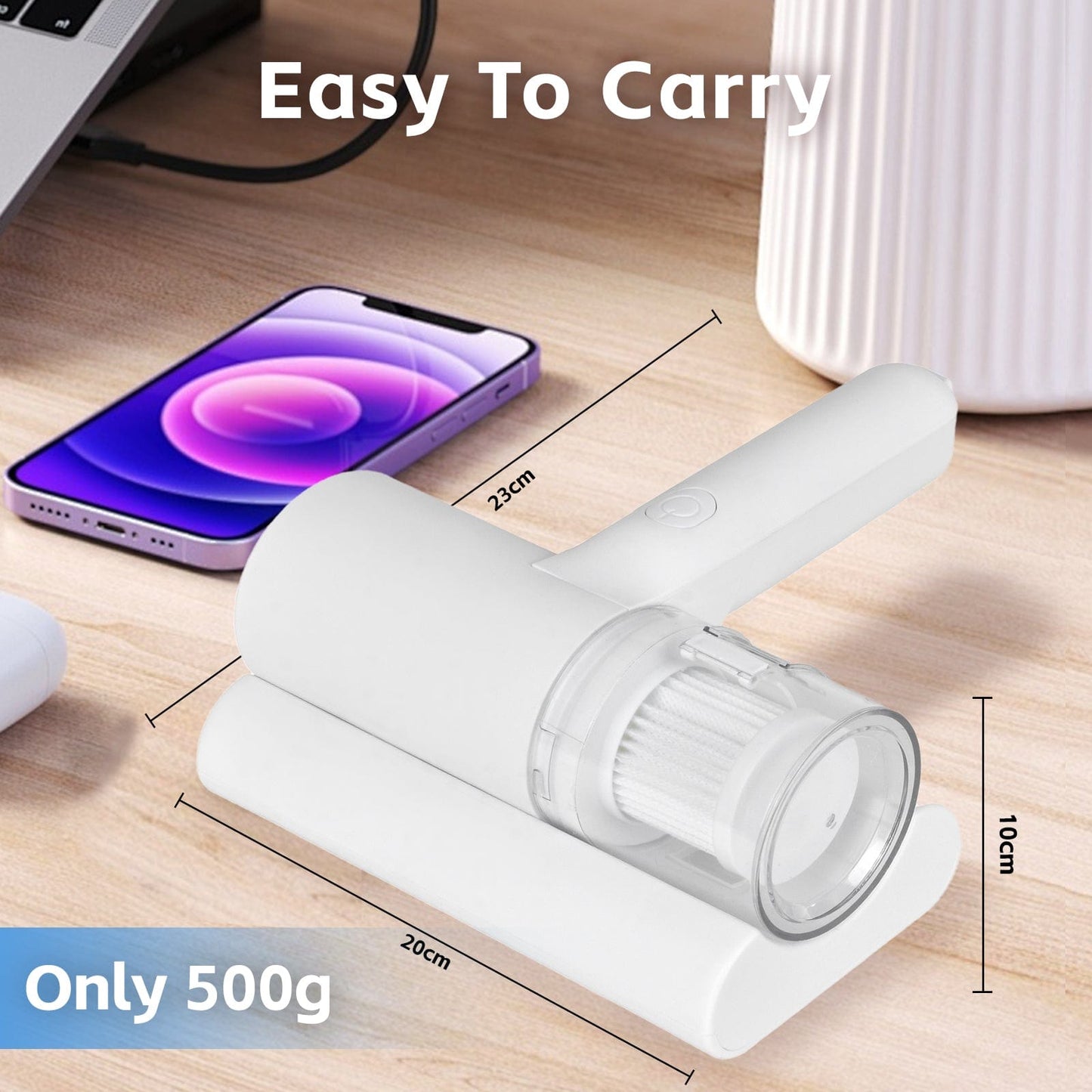 Living Today UV-C Ultraviolet Light Cordless Dust Mite Vacuum