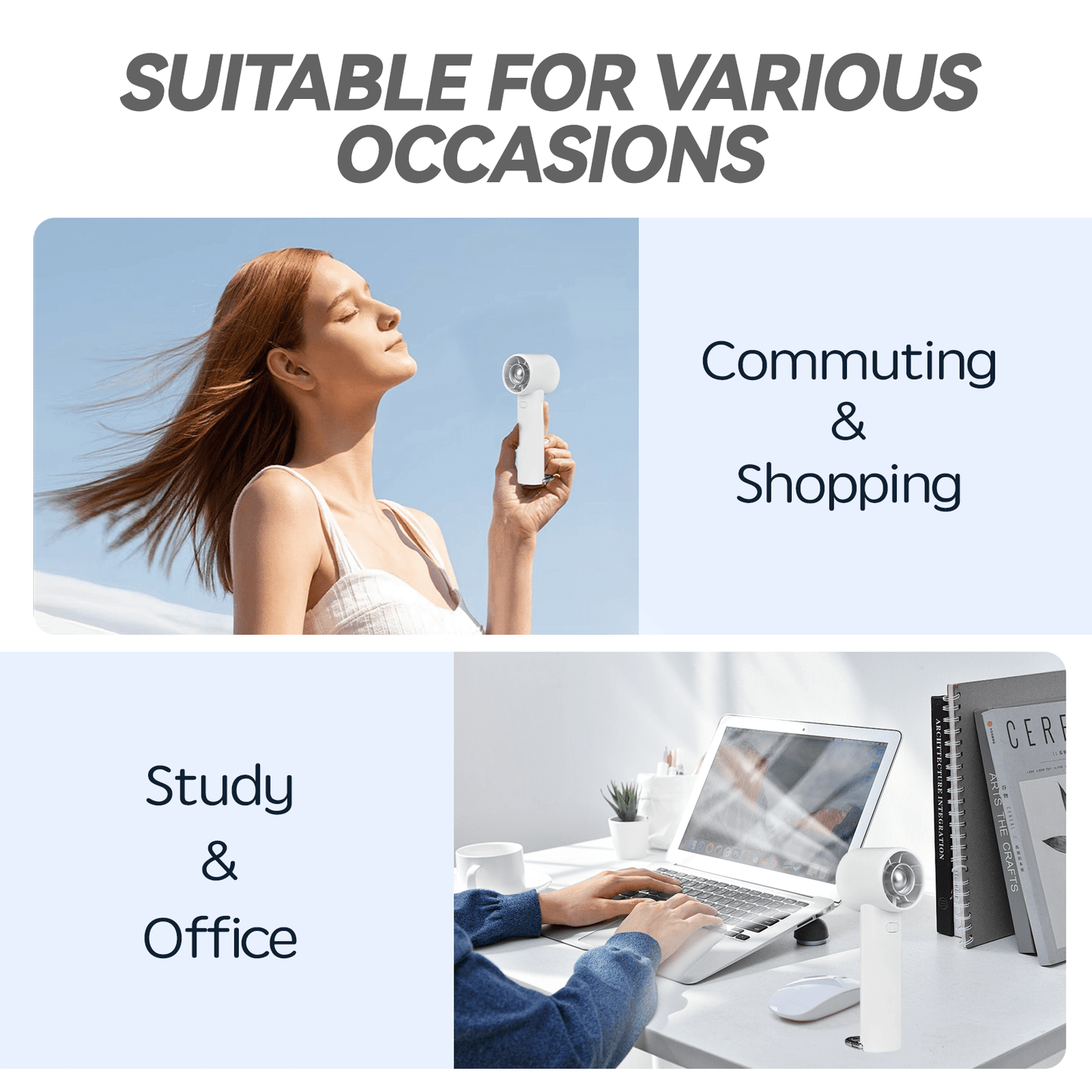 Living Today Fans Handheld USB C Rechargeable Mini Fan