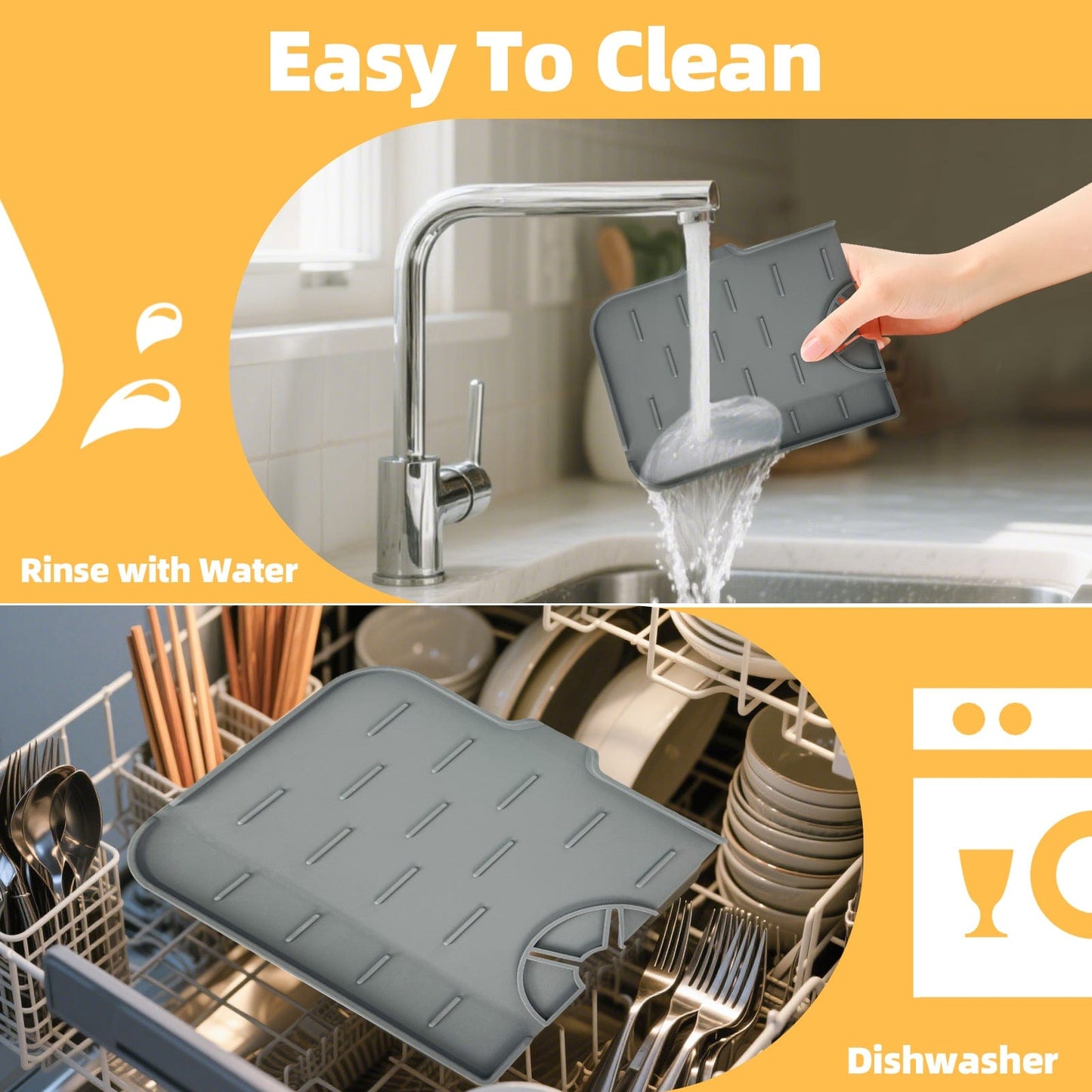 COOK EASY Sink Mats SINK FAUCET DRIP TRAY